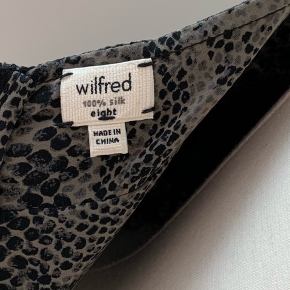 Aritzia Wilfred Python Snake Print Silk Dress - Picture 7 of 12